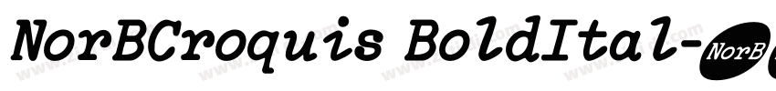 NorBCroquis BoldItal字体转换